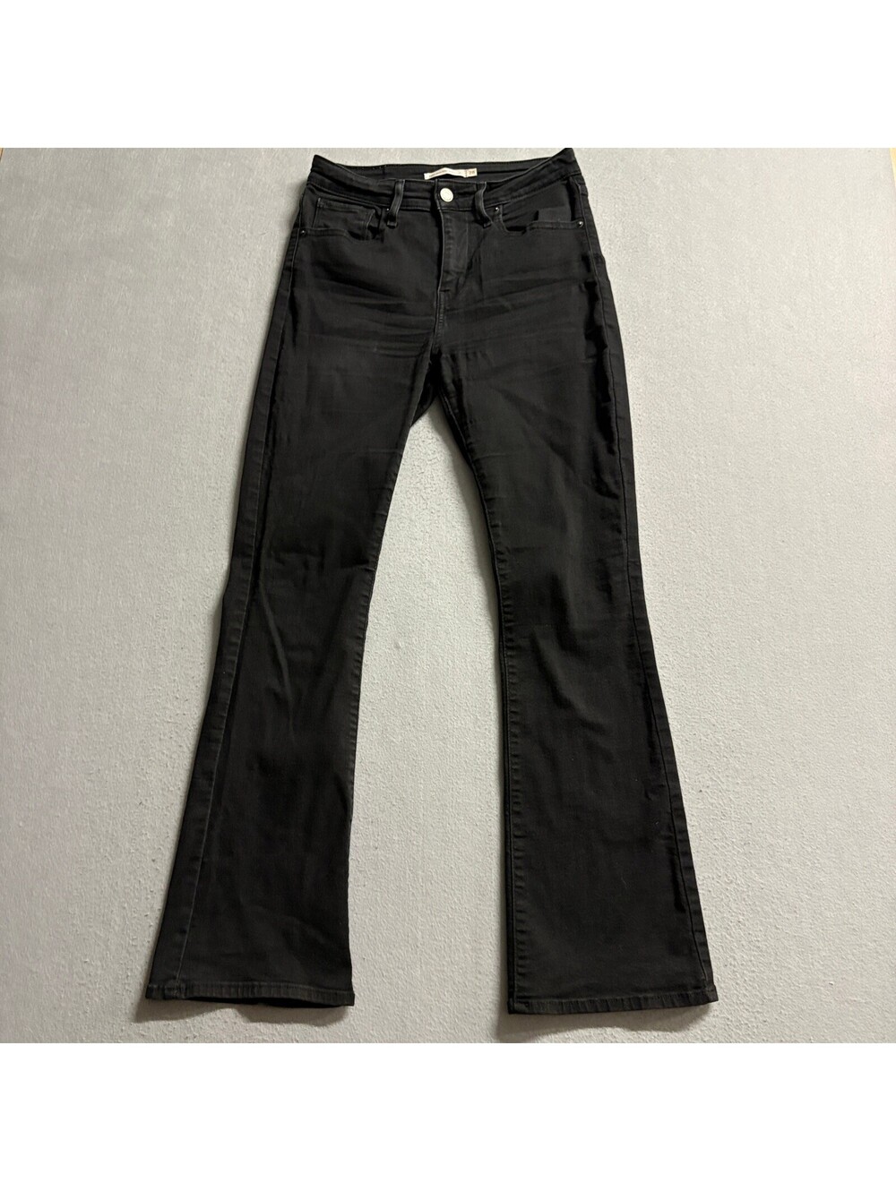 Levis 725 High Rise Bootcut Jeans Womens 28x30 Black Denim Stretch Pants